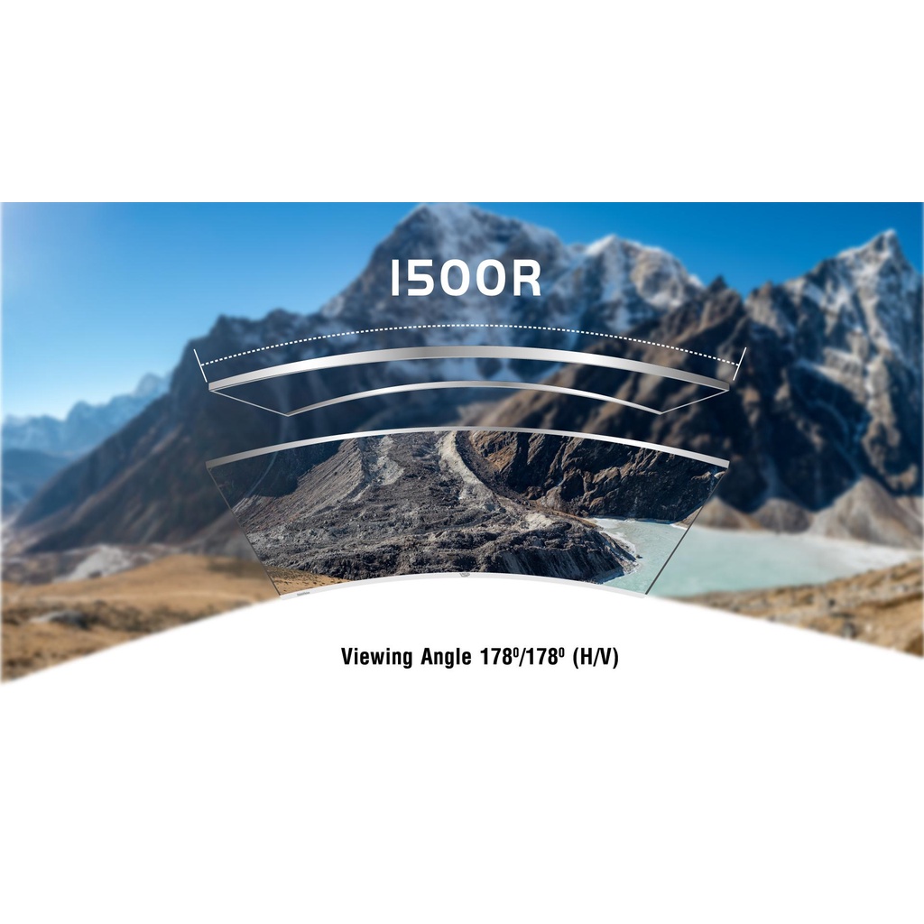 Màn hình cong 24inch Cuver LED Monitor VSP VL24(CM2406H) Full HD - VA/75Hz/1500R | BẢO HÀNH 2 NĂM