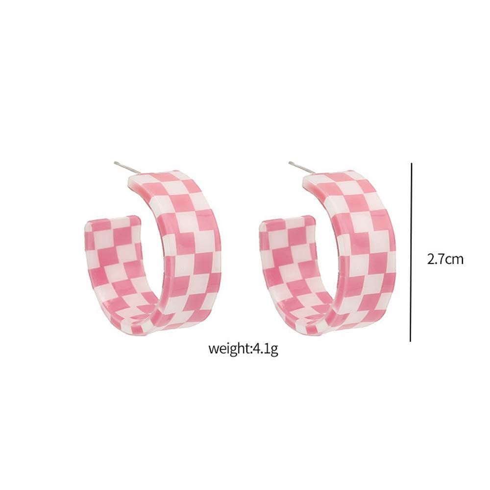 Bông tai hình chữ C bằng acrylic phong cách Hàn Quốc cổ điển thời trang cho nữ