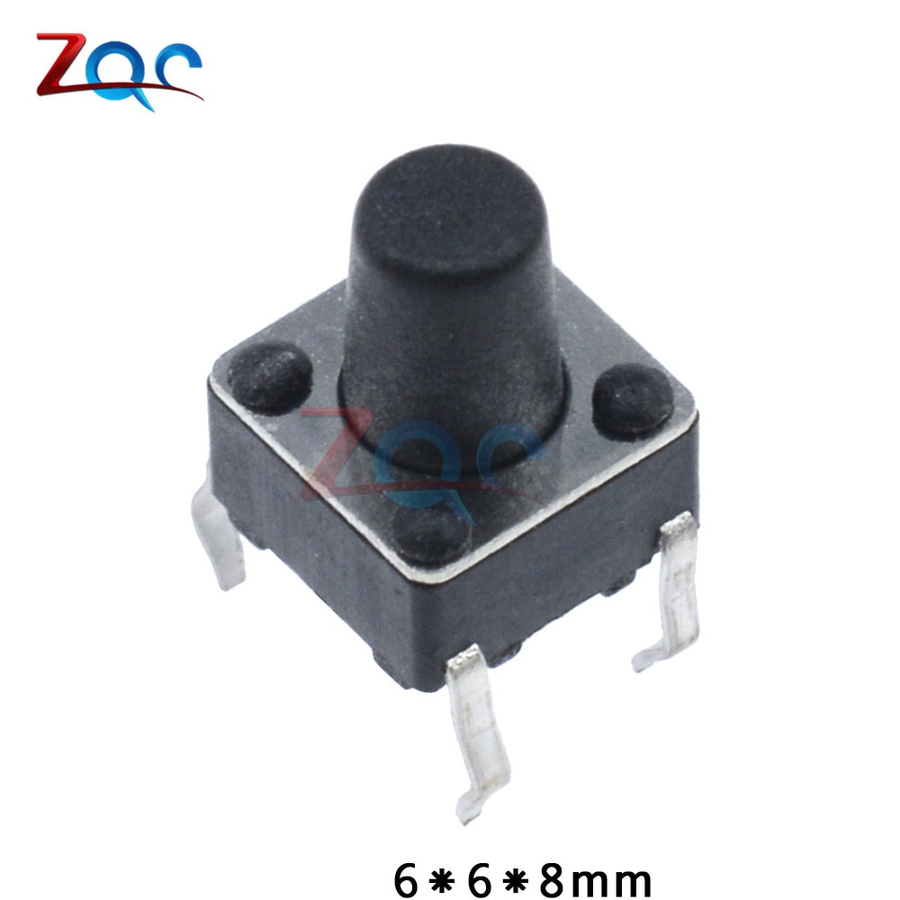 50 nút nhấn 4 chân cắm 6x6 X 4.3mm 6x5mm 6x6 X 6mm 6x6 X 7mm 6x8mm 6x9mm 6x6 X 10mm 6x13mm