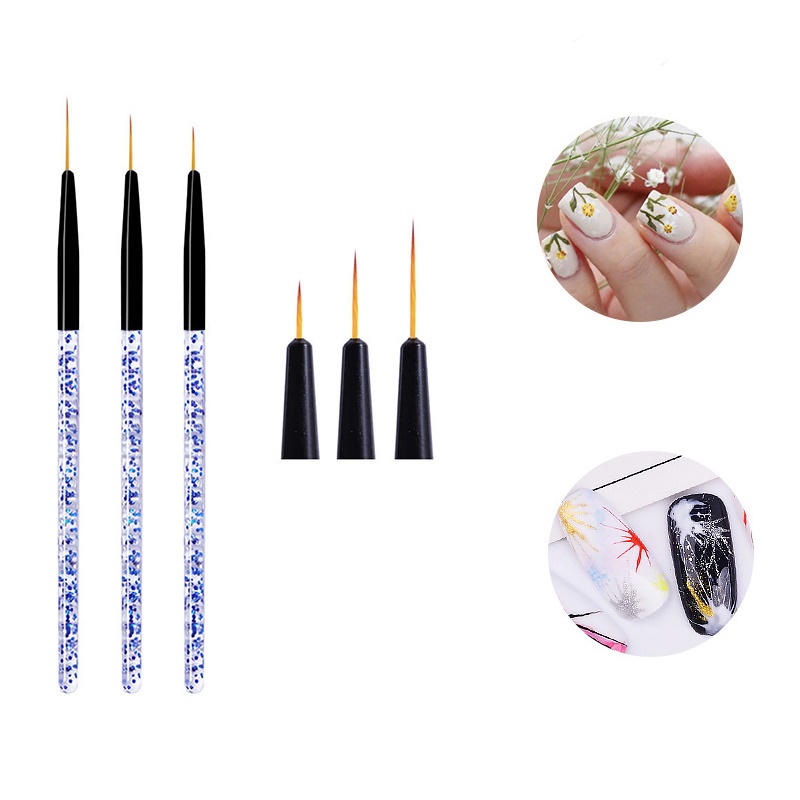 [Hàng mới về] Set 3 cọ vẽ trang trí móng tay nghệ thuật chuyên nghiệp diy