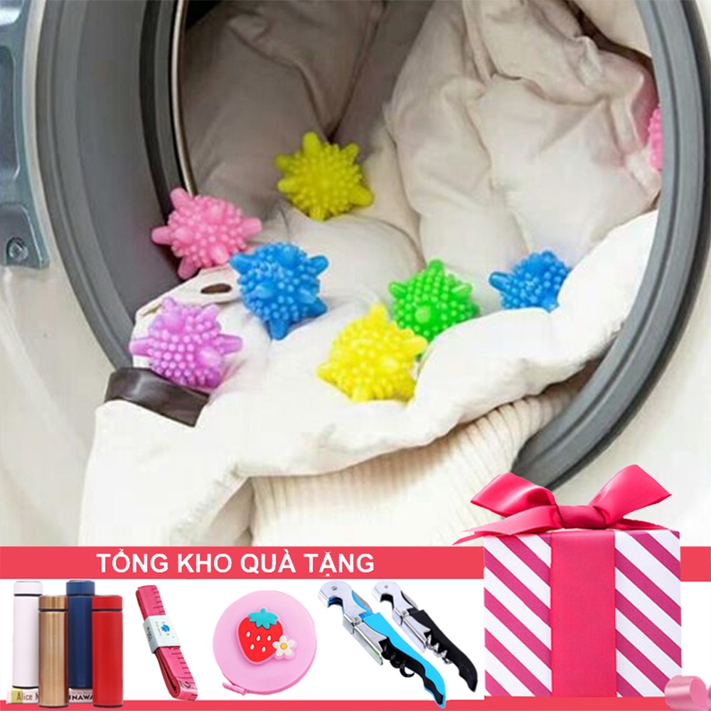 Banh Bóng Gai Nhựa Sinh Học Hỗ Trợ Giặt Giũ - Quả Cầu Gai Loại Bỏ Vết Bẩn - Chống Nhăn Bảo Vệ Quần Áo