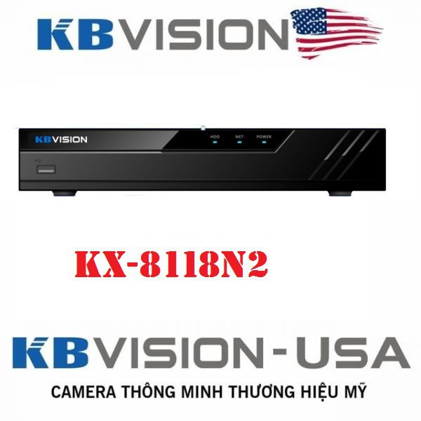 Đầu ghi hình camera IP 8 kênh KBVISION KX-A8118N2