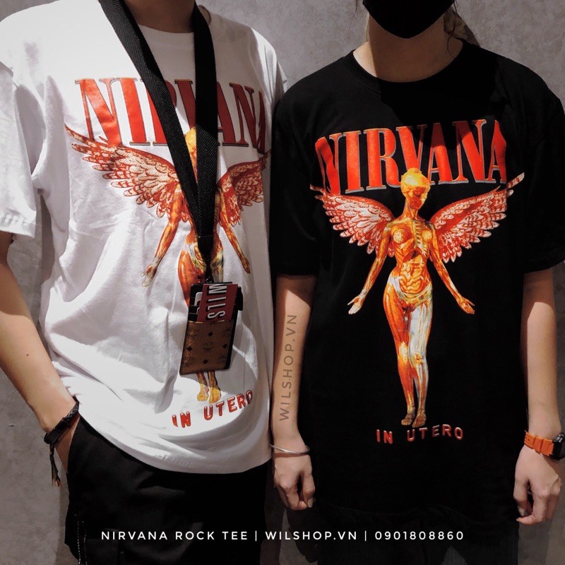 ÁO NIRVANA IN UTERO - ROCK BAND TEE - ÁO THUN ÁO PHÔNG NHẠC ROCK UNISEX