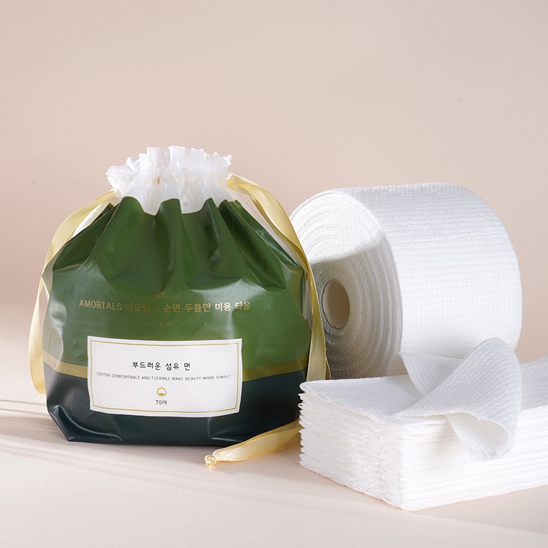 Giấy khô tẩy trang AMORTALS Hàn Quốc 100% cotton, dày, dai, mềm mại (Chuyên dùng tại SPA)
