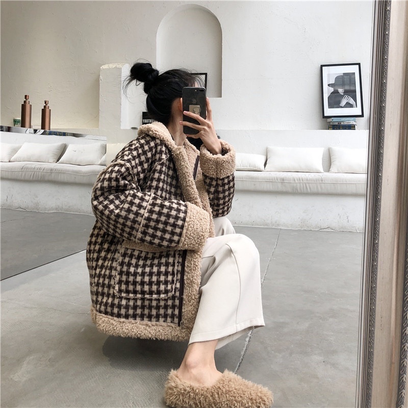 ÁO KHOÁC LÔNG CỪU ULZZANG PHONG CÁCH TRẺ TRUNG HÀNG QUẢNG CHÂU LOẠI 1 | BigBuy360 - bigbuy360.vn