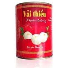 Vải thiều Thanh Hà đóng hộp / vải lon 565gr👍Trái dày, giòn, ngọt thanh ✅ Topping