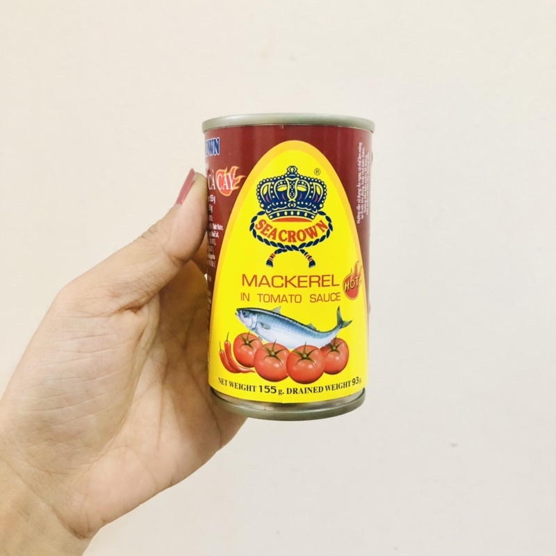 Cá nục sốt cà vị cay, không cay Sea Crown, Pompui hộp 155g