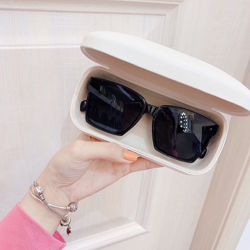 Mắt kính râm nữ chống tia UV cao cấp thiết kế mắt vuông dánh tràn viền sang chảnh-5006 ĐEN