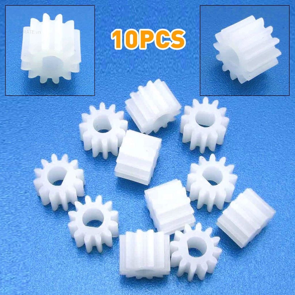 PTPTRATE ★10pcs New 1012DF Plastic Gear D Shape Hole 3mm 12T M0.5 For N20 D-Axis Motor DIY