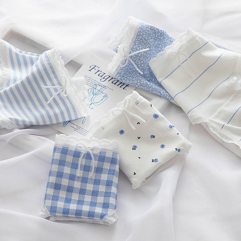 OCEANMAP Quần Lót Cotton Nữ Phối Ren Dễ Thương