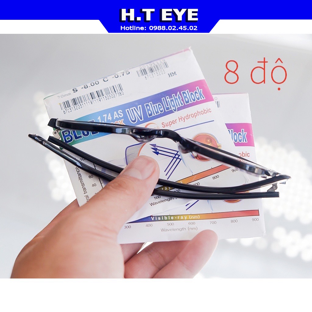 Tròng Kính Siêu Mỏng 1.74 Chống ánh sáng xanh