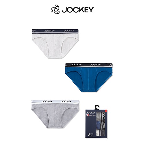 Hộp 03 Quần Lót Nam Jockey Tam Giác Thun Visco Thoáng Mát Thấm Hút Mồ Hôi - J1145 - TH6