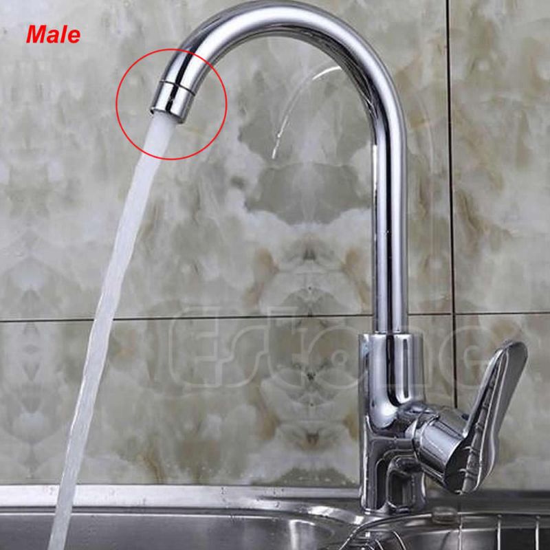 Đầu Nối Vòi Nước Xoay Tiết Kiệm Nước Bằng Chrome 22mm