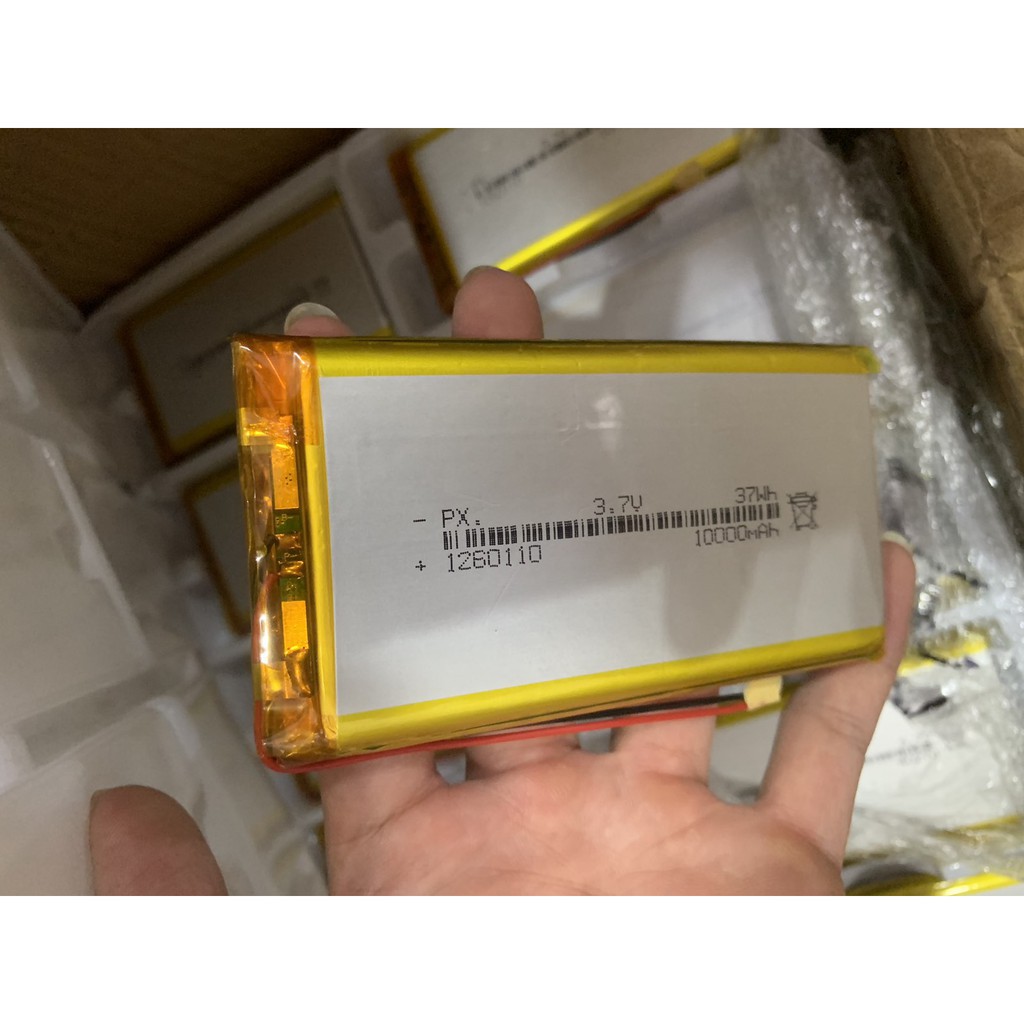 Pin lipo - Pin Lithium-Polymer 3.7V 10000mAh 1260110 mới 100% chuẩn dung lượng- có mạch bảo vệ