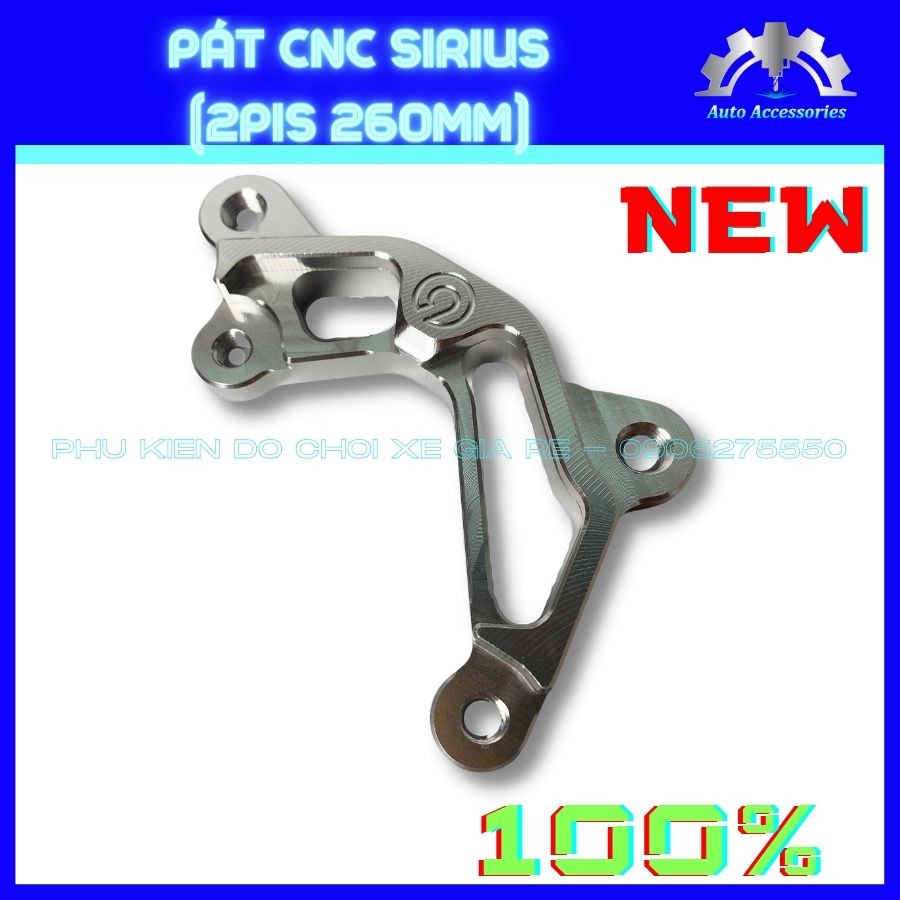 PÁT CNC - Pát Trước xe Sirius, đĩa 260mm, Heo dầu 2piston Nissin, Brcmbe, Adelin... CNC gia công tỷ mỉ, sắc xảo