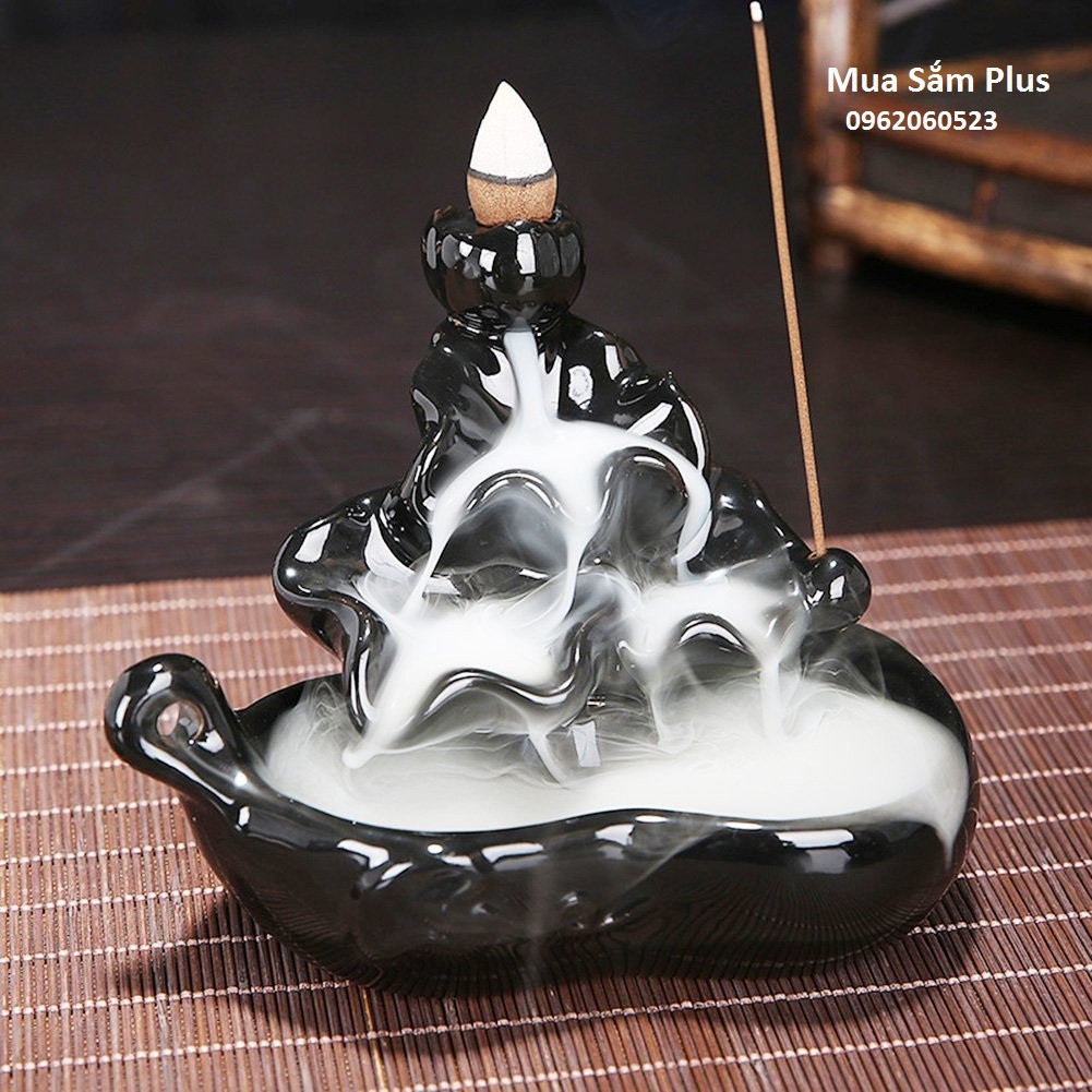 Thác Khói Trầm Hương Gốm Sứ Cao Cấp - Thác Đài Sen
