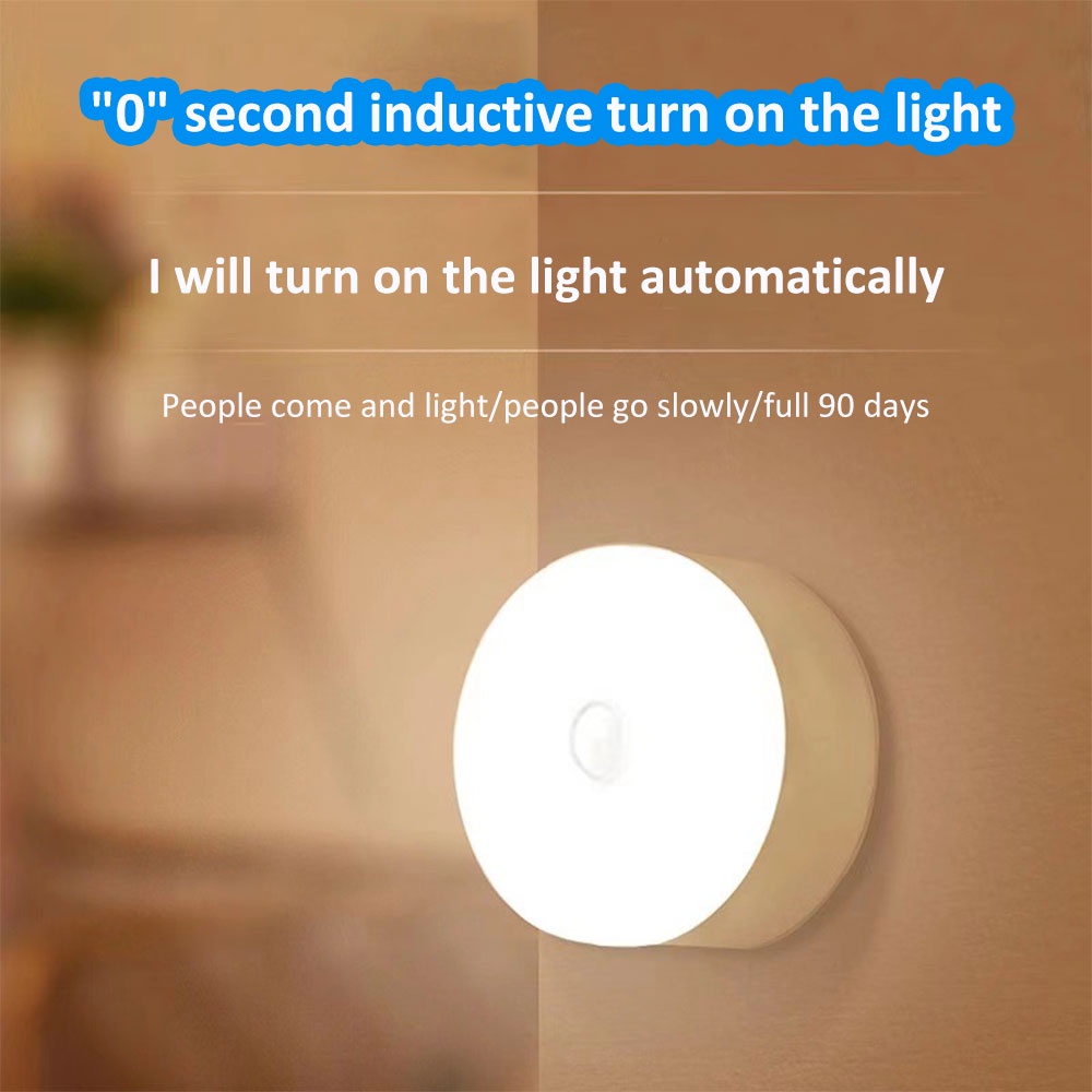 Đèn LED cảm biến trong nhà ánh sáng ban đêm treo tường sạc USB