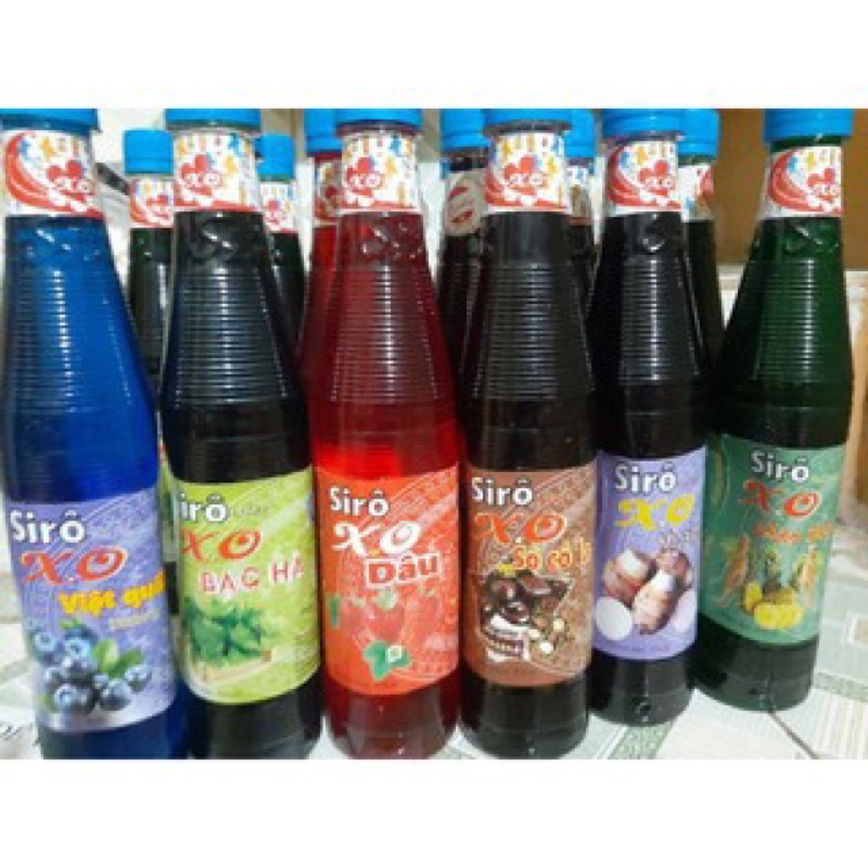 Siro hoa quả X.O 450ml dùng làm trà sữa, đá bào / Sirô XO