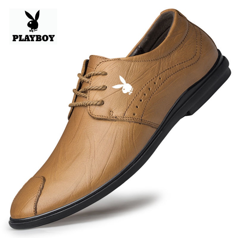 ♟Giày nam Playboy mùa xuân và thu mới của giới công sở bình thường da nhỏ kết hợp tất cả các đế thấp cỡ 36