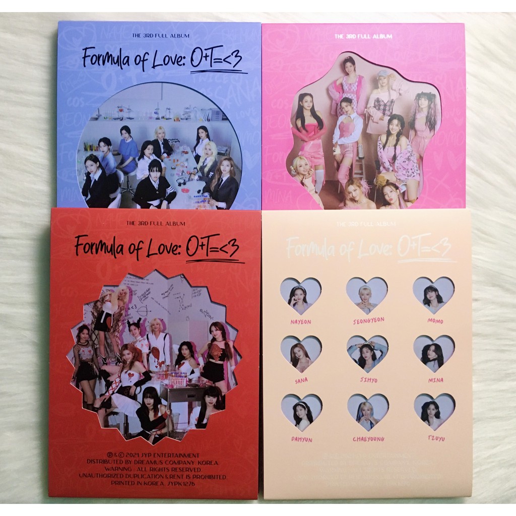 [OFF] Twice - Formula of Love: O+T=&lt;3 (unseal chính hãng, đủ ver, không kèm photocard)