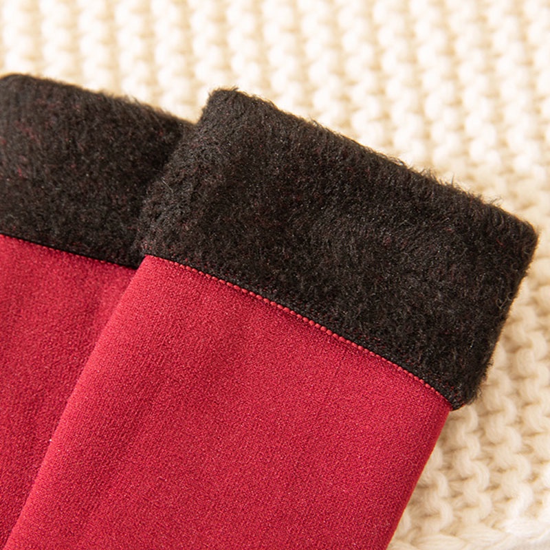 Vớ Len Cashmere Mềm Dày Dặn Giữ Ấm Màu Trơn Thời Trang Mùa Đông Cho Nữ