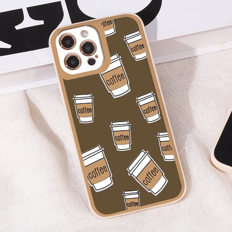 Ốp lưng IPHONE viền camera Cà phê đá ốp iphone cạnh vuông 6 6plus 7 plus 8 x xr xsmax 11 pro 12 13 pro max