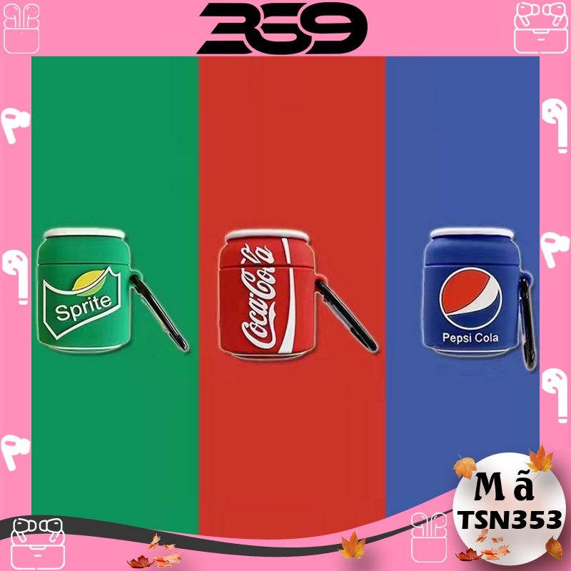 Ốp Airpods 1/2/3/Pro Lon Coca/Pepsi/Sprite, Case Airpods Cực Chất - Mã TSN353
