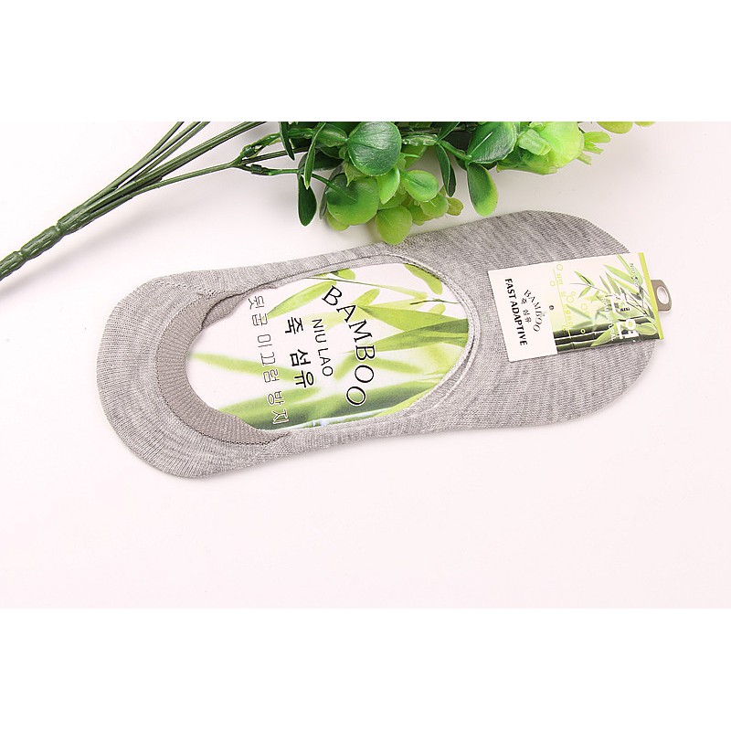 Set 5 Vớ Lười Bambo khử mùi Chống Tụt Gót Hàn Quốc