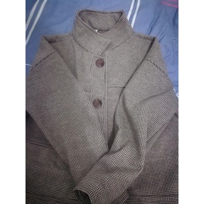 (Hàng Đẹp)Ảnh thật 7 hình cuối-HC210.Áo khoác dạ len kẻ ngắn thu đông Hàn Quốc | BigBuy360 - bigbuy360.vn