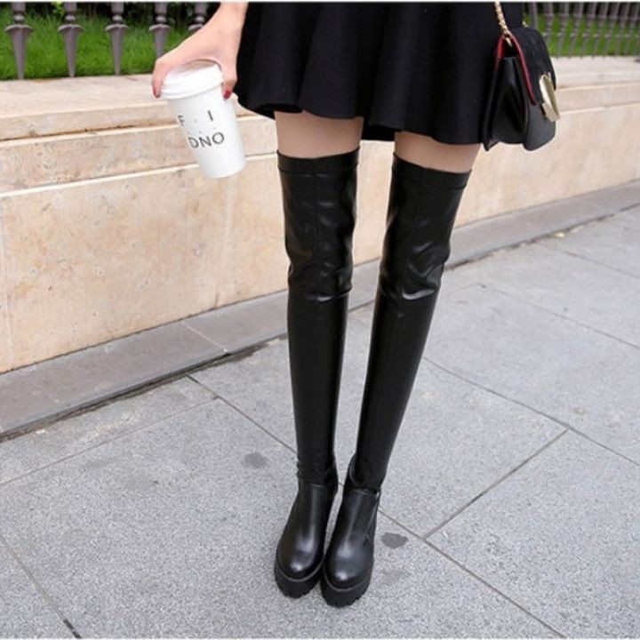 [ Có hình thật] Boot ống cao ngang đùi gót vuông 12cm CHẮC CHÂN GCC6101 | BigBuy360 - bigbuy360.vn