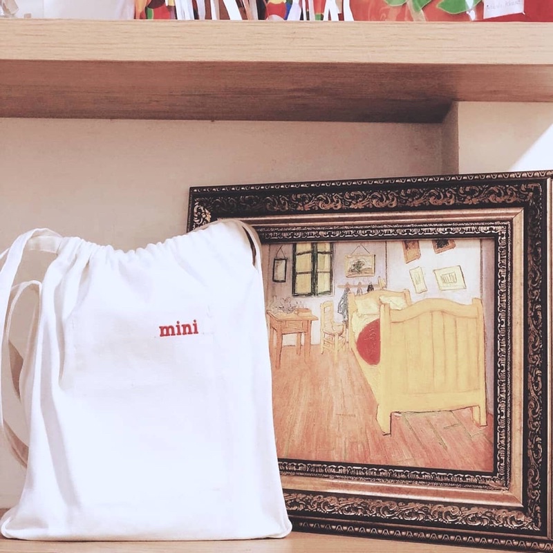 Túi MINI tote đi biển xinh xắn, quai đeo vai, nhiều ngăn, canvas dày đẹp 2023