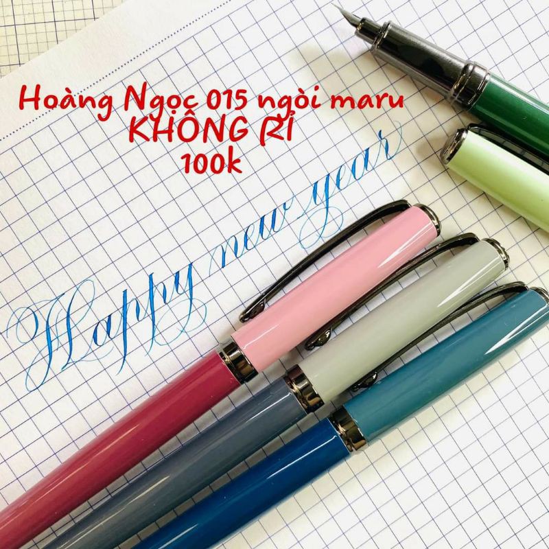 Bút máy Hoàng Ngọc T015 bút máy ngòi maru KHÔNG RỈ gai nhẹ bút luyện chữ đẹp bút nét thanh nét đậm bút luyện calligraphy