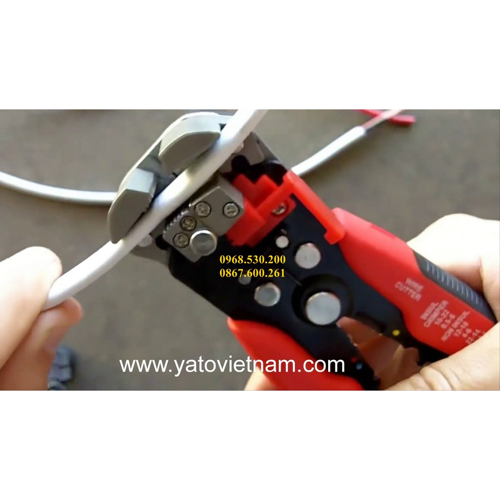 Kìm tuốt dây điện/bấm đầu cos đa năng Yato YT-2313
