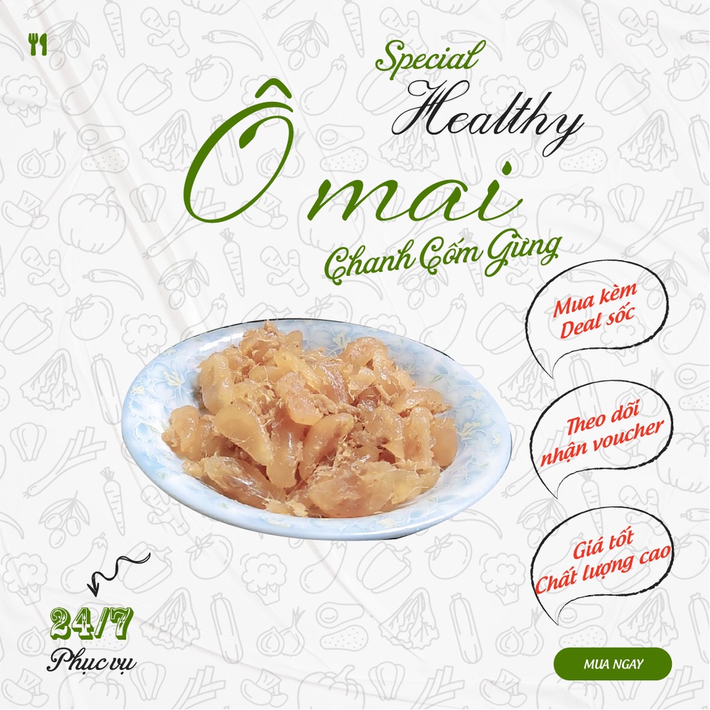 Ô mai chanh cốm gừng bà Thu chính hiệu