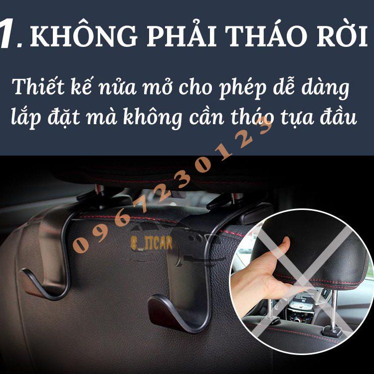 Móc Treo Đồ Ô Tô Giá Rẻ Gắn Sau Ghế Xe Hơi Tiện Lợi 1 Chiếc