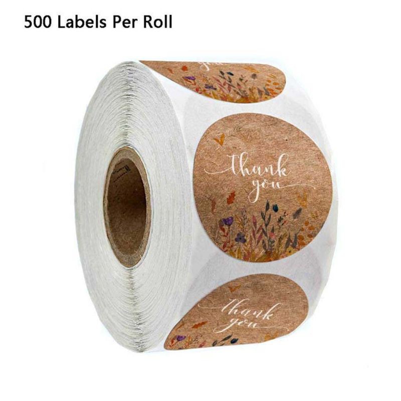 Set 500 Miếng Dán Chữ Thank You Trang Trí Đa Dụng Chất Lượng Cao