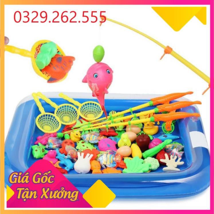 (Sale Khủng)  Bộ câu cá phao kém giỏ đựng siêu đáng yêu – đồ chơi vận động tại nhà cho bé