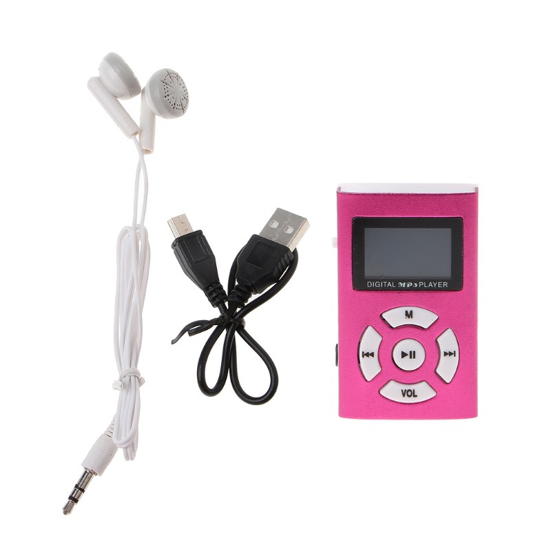 MX-808 Mini USB Aluminum LCD Screen 32GB Micro SD TF Card Digital Music MP3 Player