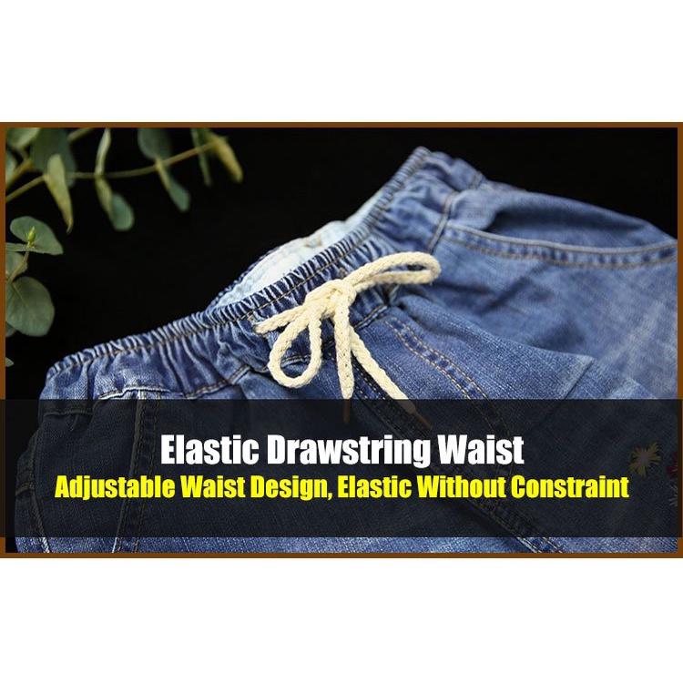 Quần Jean Thêu Thêu Phong Cách Cổ Điển