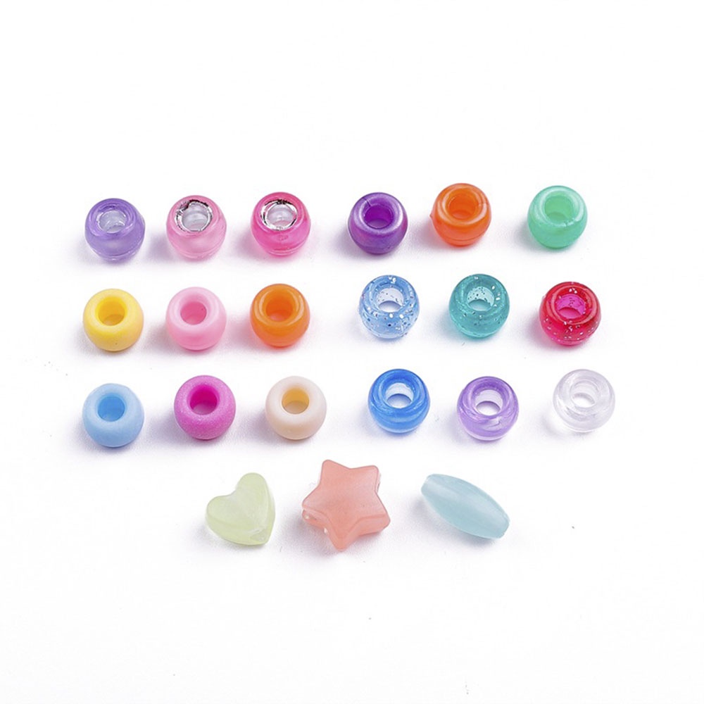 Hạt Nhựa Acrylic Nhiều Màu Sắc Dùng Làm Trang Sức Diy