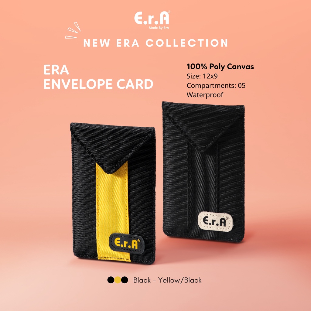 [Full Box] Ví Vải Nam Nữ Đựng Thẻ Cầm Tay Đứng ErA Envelope Card - Bóp Vải Canvas Chống Nước, Nhỏ Gọn, Tiện Lợi