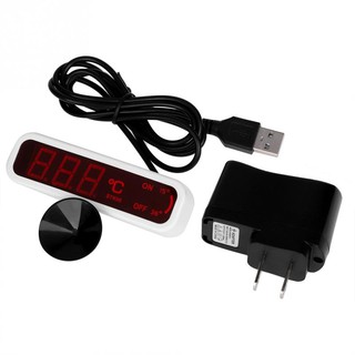 Led Digital Fish Tank Thermometer Water Temperature Measuring Us Plug