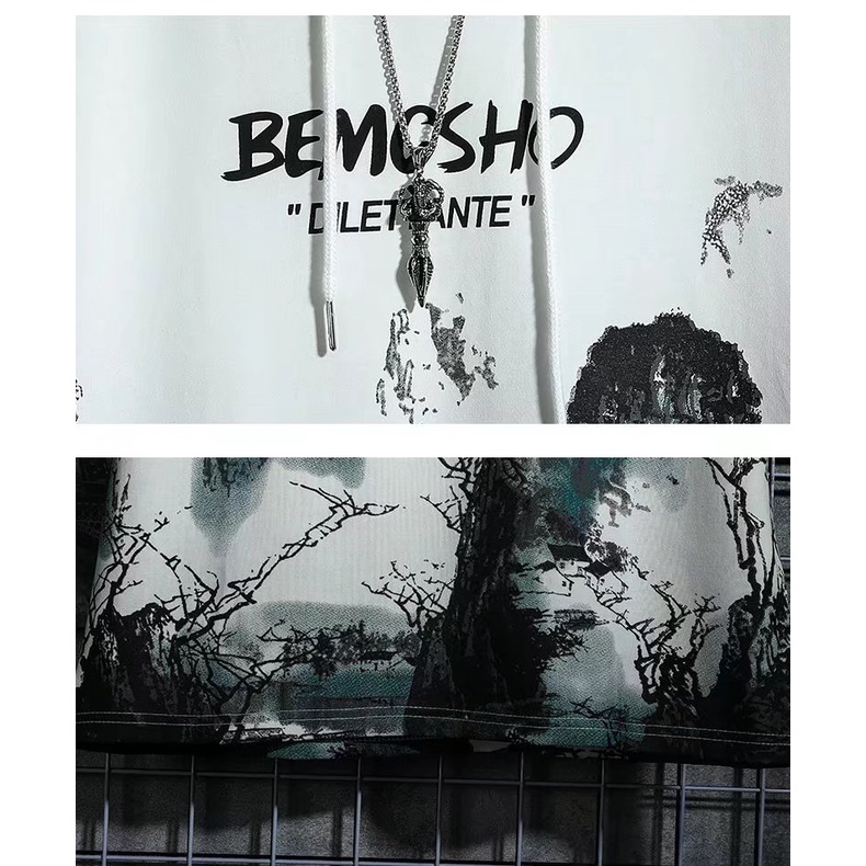 Áo Thun Hoodie Tay Ngắn Dáng Rộng Phong Cách Hip Hop Đường Phố Thời Trang Mùa Hè 5Xl