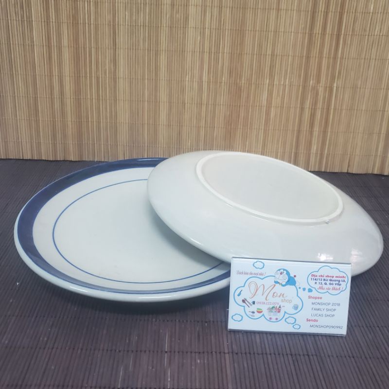 🍃🌿SET 2 DĨA CHỈ XANH LỚN 25CM CAO CẤP 🌿🍃 Dĩa To Đẹp DÀY 😘💥🤩🤗