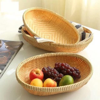 Rổ Mây Tre ĐanThưa Và Kín Dạng Oval. ,có ảnh thật