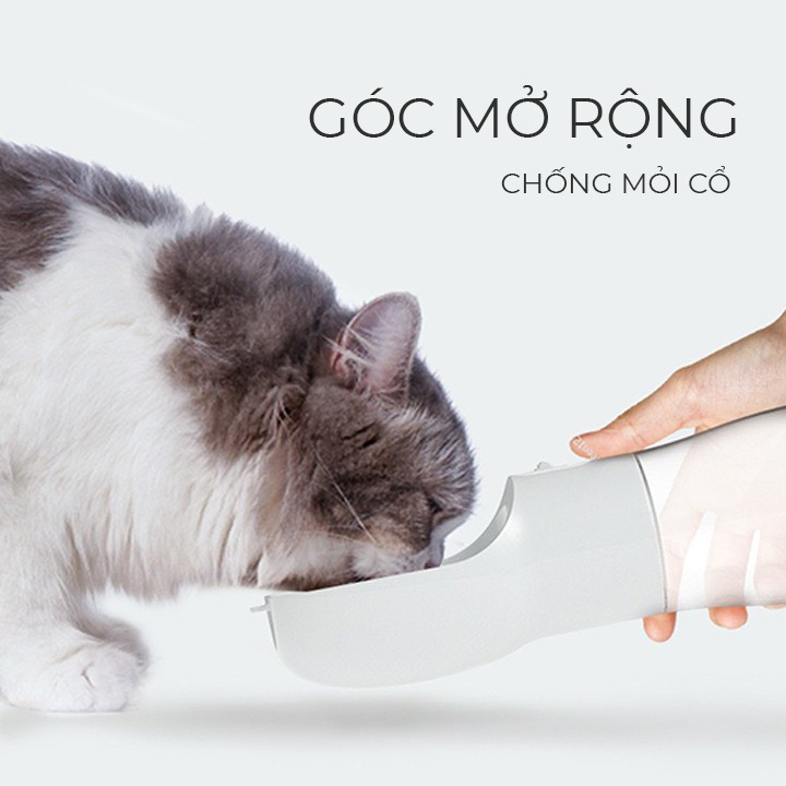 Bình nước di động cho thú cưng – Dụng cụ uống nước cầm tay du lịch tiện dụng cho chó mèo