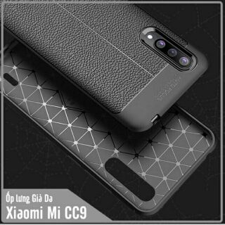Ốp lưng dẻo Xiaomi Mi CC9 Vân giả da chống sốc Auto Focus