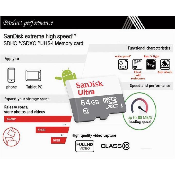 Thẻ Nhớ 64GB ultra Tốc Độ 3.0 Hỗ Trợ Quay Video 4K | BigBuy360 - bigbuy360.vn