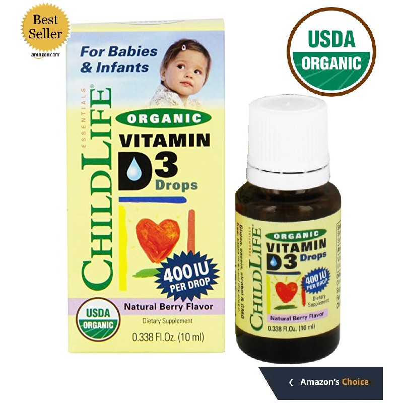 ChildLife Vitamin D3 organic Vitamin D3 hữu cơ Drop D3 ChildLife đậm