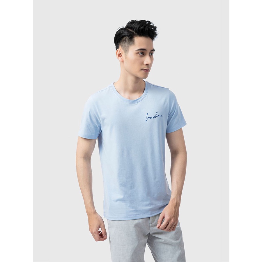Áo thun nam INSIDEMEN tay ngắn in chữ kí cách điệu, chất vải mềm mại, thoáng mát- ITS007S1